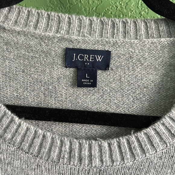 J. Crew Gray Crewneck Sweater Classic Knit Design - Picture 2 of 4